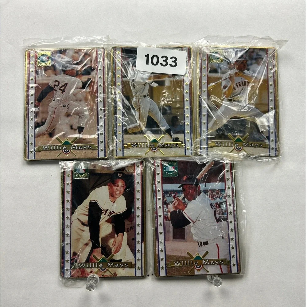 Metallic Impressions Willie Mays Embossed Metal Cards Tin 1995 MLB Retro
